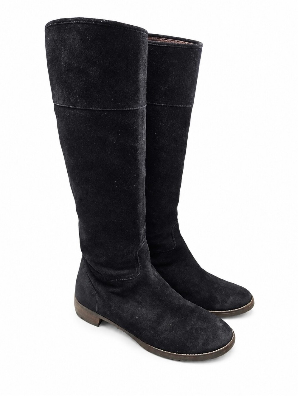 GIUSEPPE ZANOTTI | Black Suede Knee-High Boots in Size EU 37.5 / US 7.5